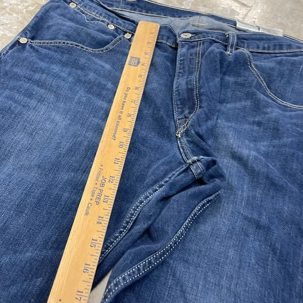 Levis Jeans Mens 38x28 Blue Pants 514 Slim Straight Work Dark Denim Tag‎ 38x30